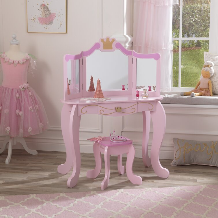 Vanity deals table pink